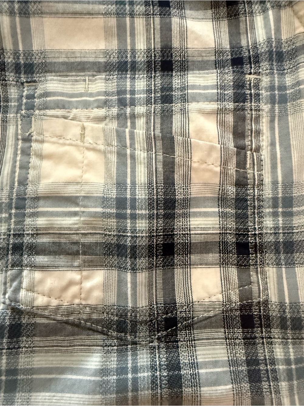 Carhartt White and Blue Plaid Button-Down Shirt XL - Picture 5 of 7
